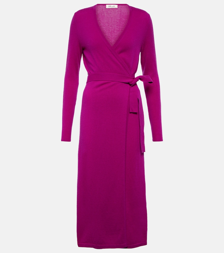 Astrid wool and cashmere wrap dress