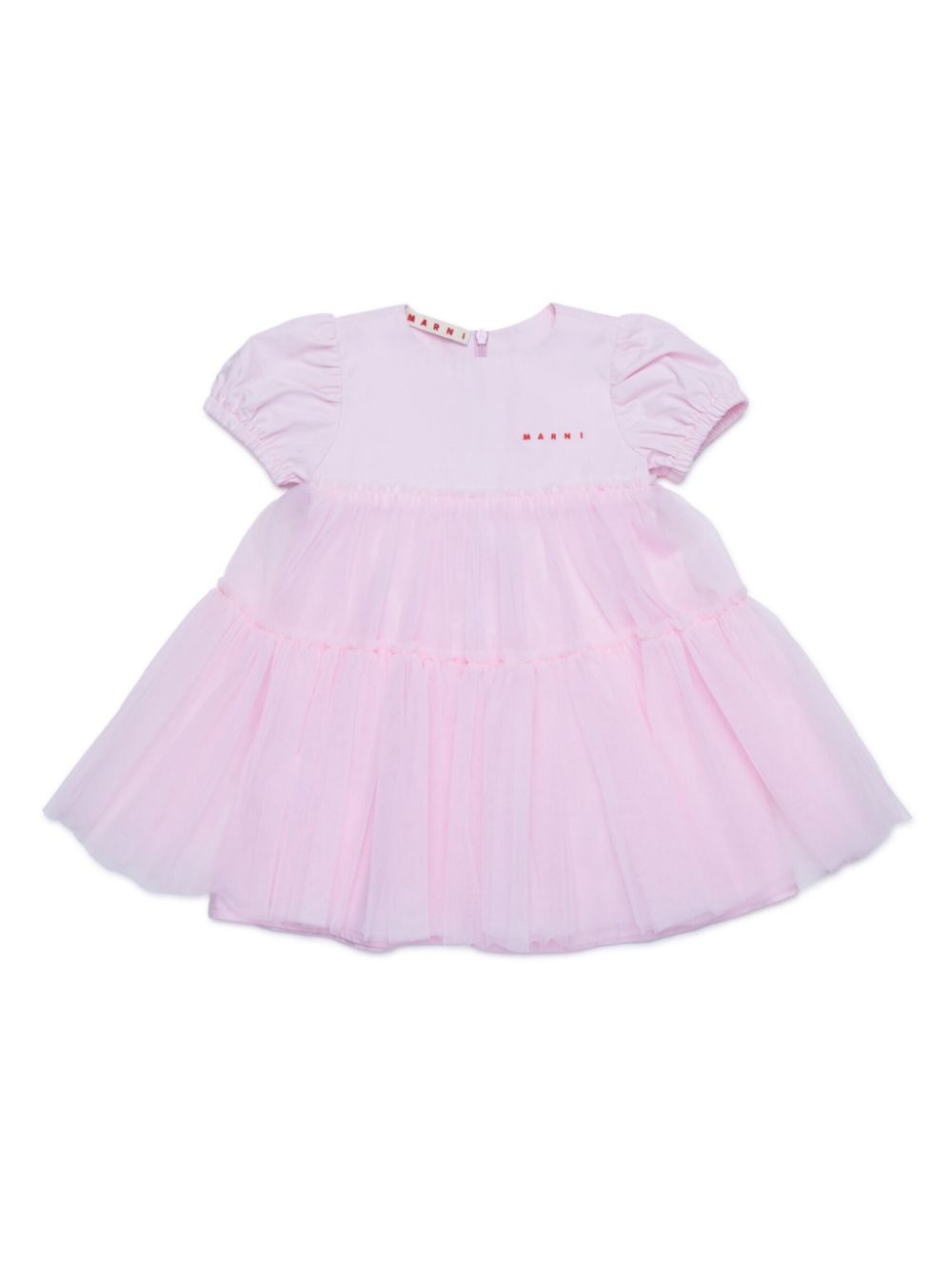 Logo-embroidered dress - White