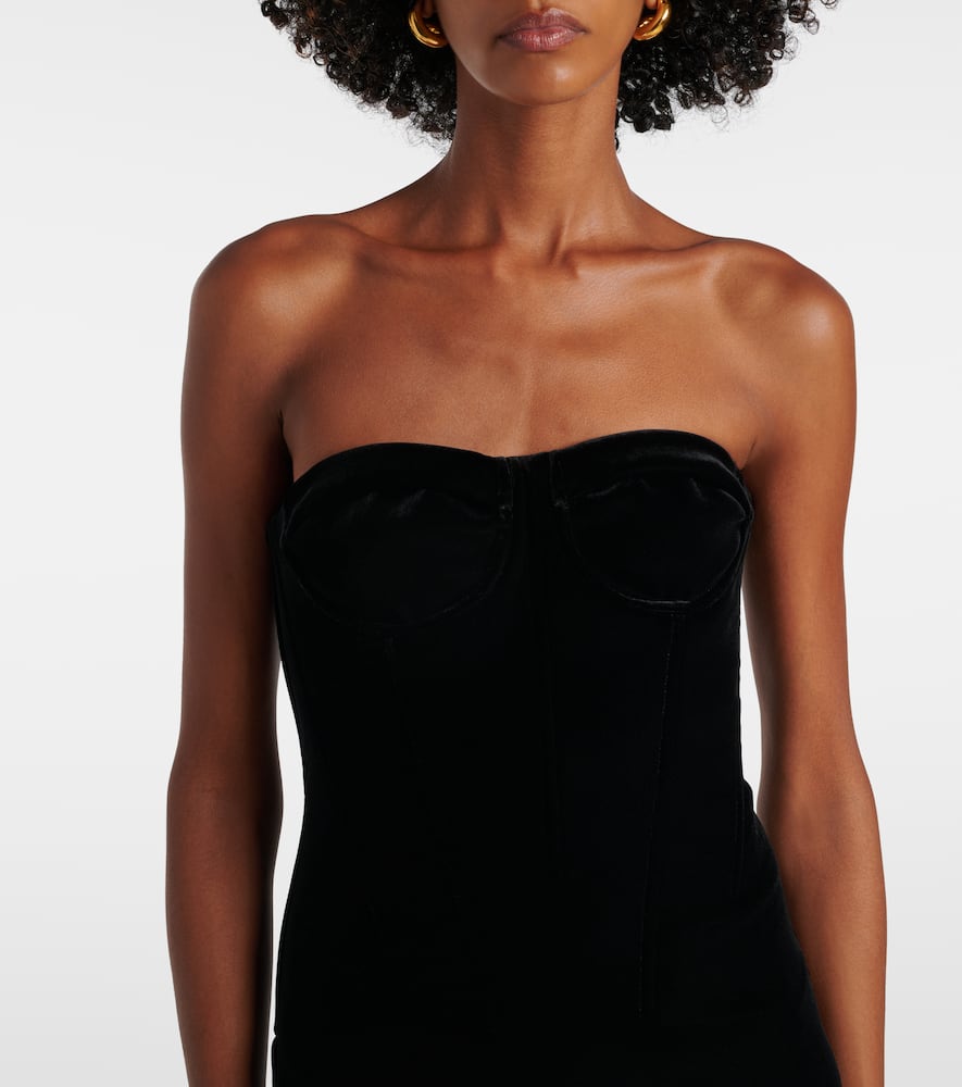 Velvet bustier dress