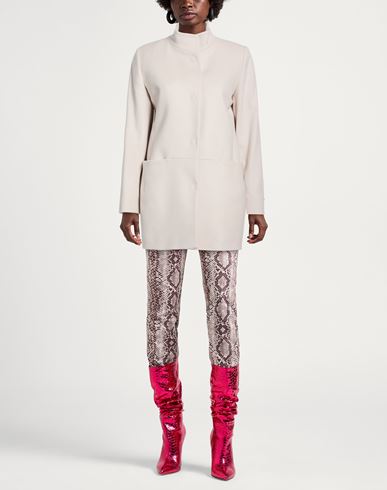 Icons Woman Coat Beige Size 12 Wool, Polyamide, Cashmere