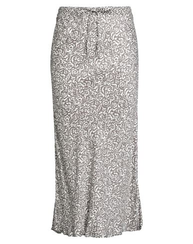 Woman Midi skirt Grey Size 10 Viscose