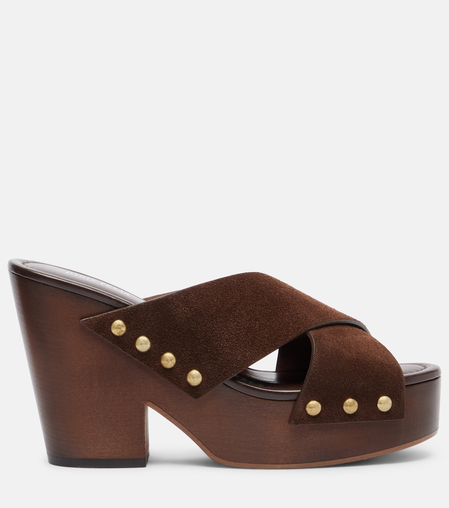 Marisol suede platform mules