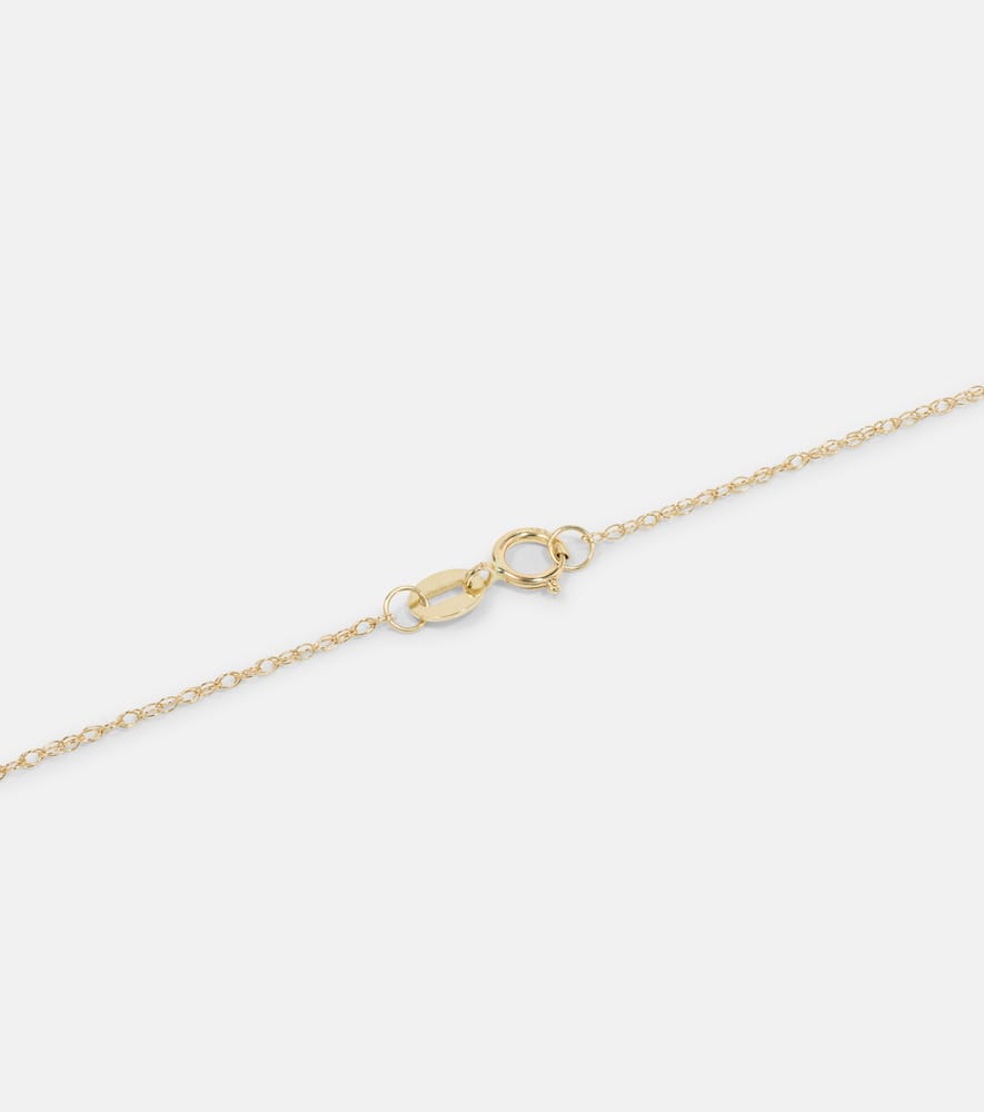 Tiny Emerald Goddess 14kt gold choker with emeralds and diamonds