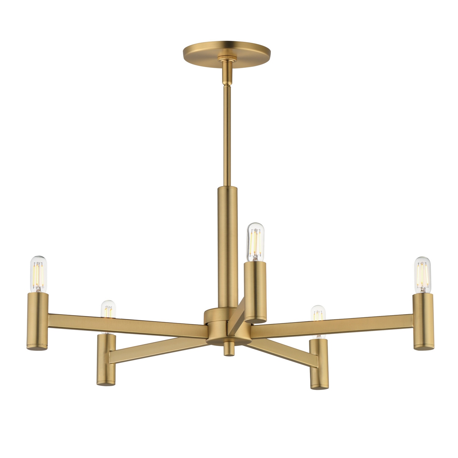 Natural Aged Brass Chandelier from the Emana Collection