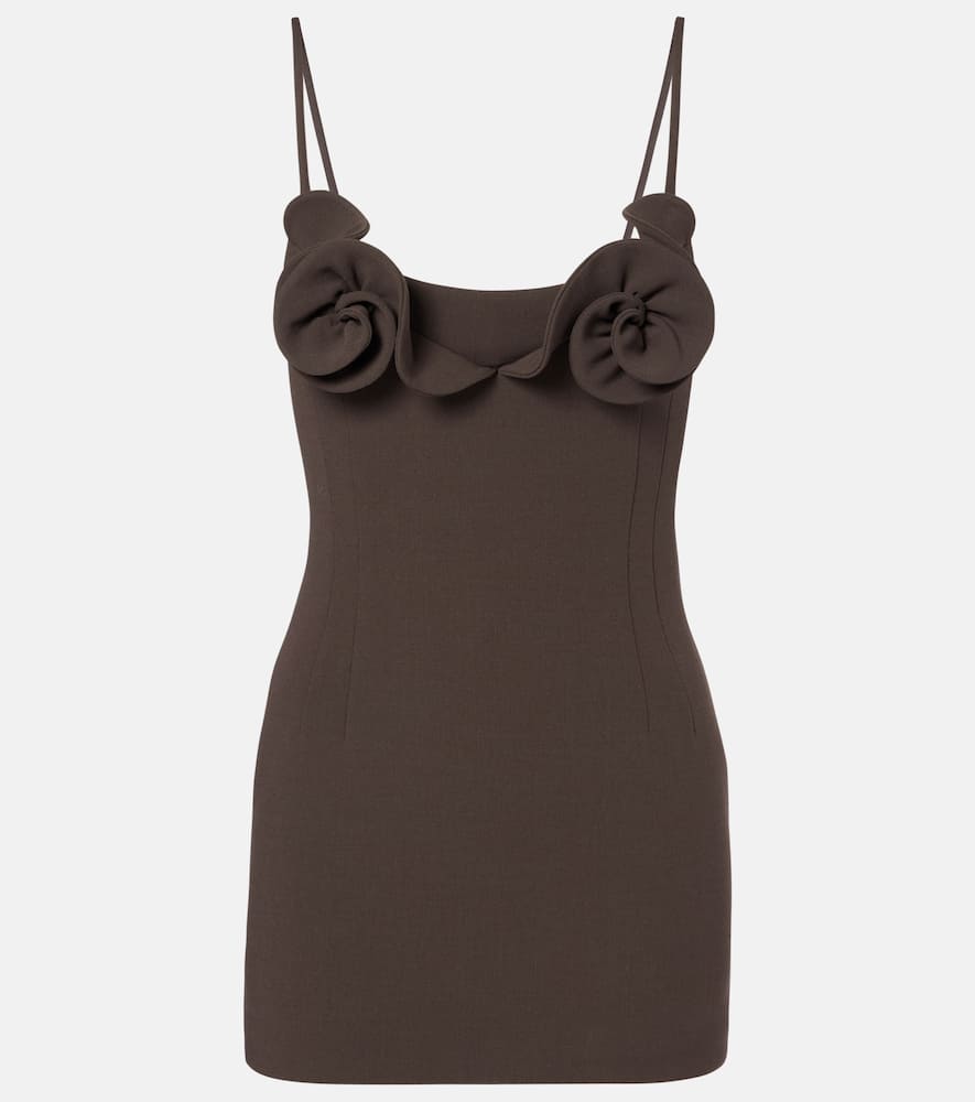 Wool-blend minidress