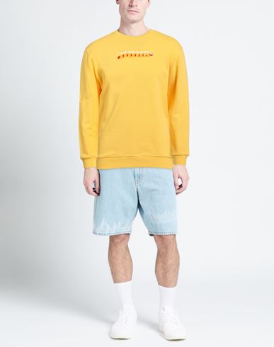 Man Sweatshirt Yellow Size S Cotton