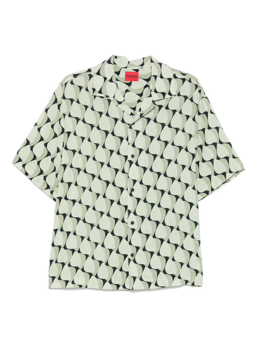 BOSS abstract-print shirt - Green