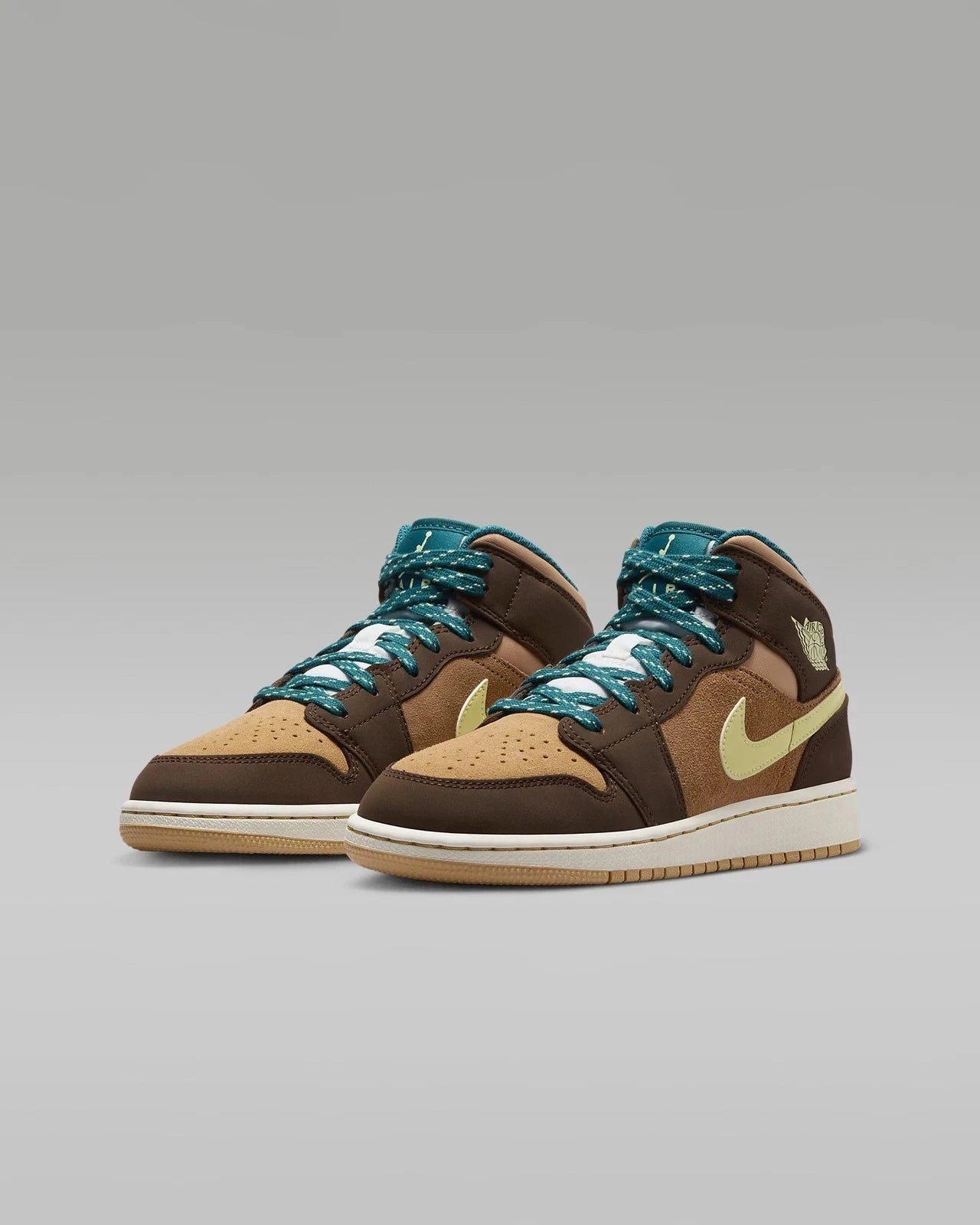Youth Air Jordan Mid DZ6335- Sneakers Brown Lifestyle Shoes HTAT239