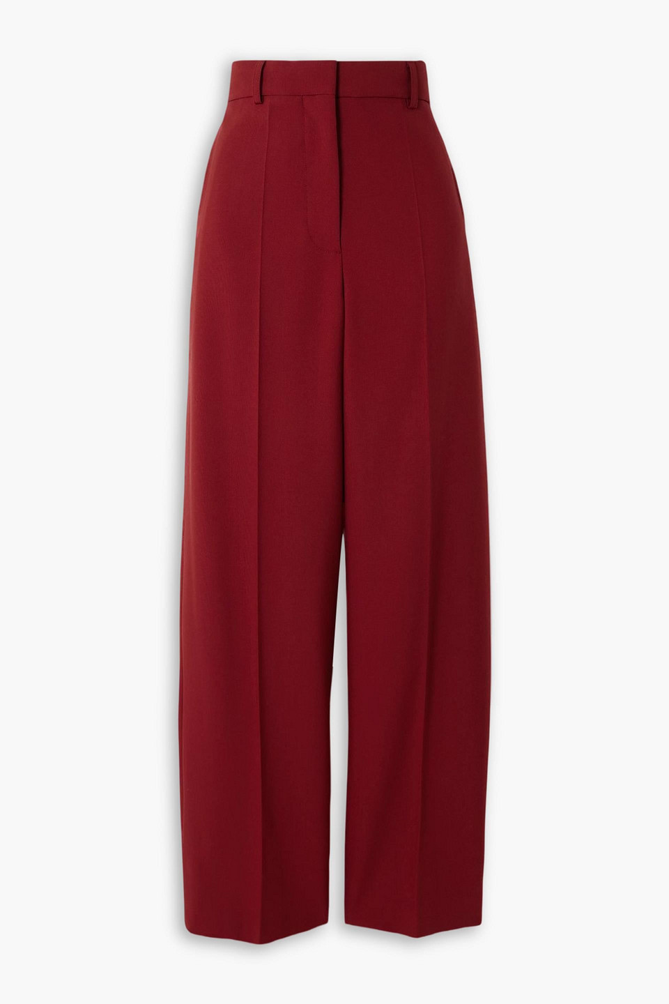 Wool-crepe wide-leg pants - Red - IT 36