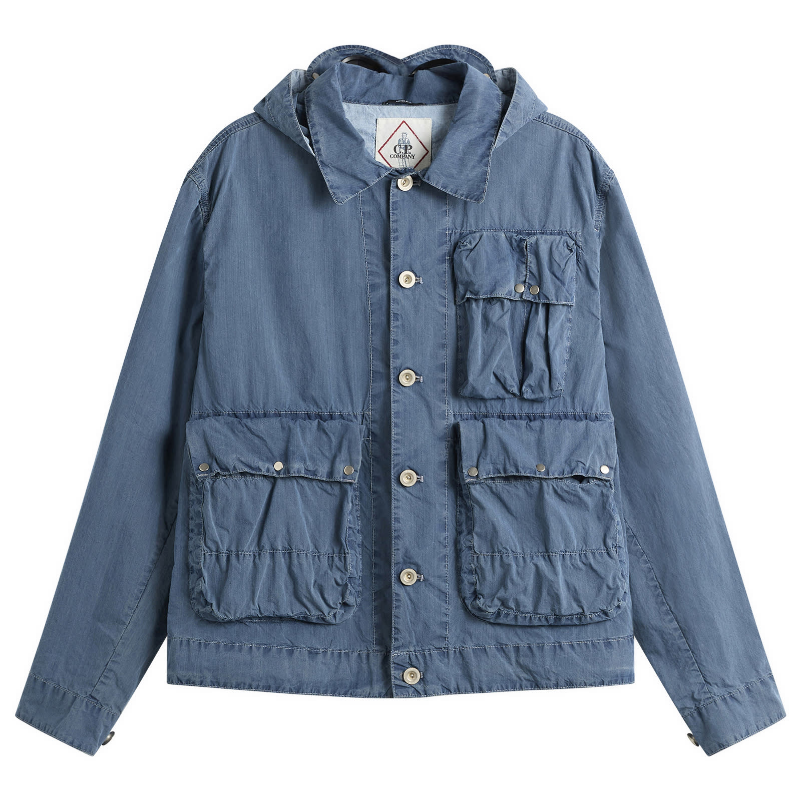 Men's 50 Fili Bleached Multi Pocket Jacket Stone Bleach