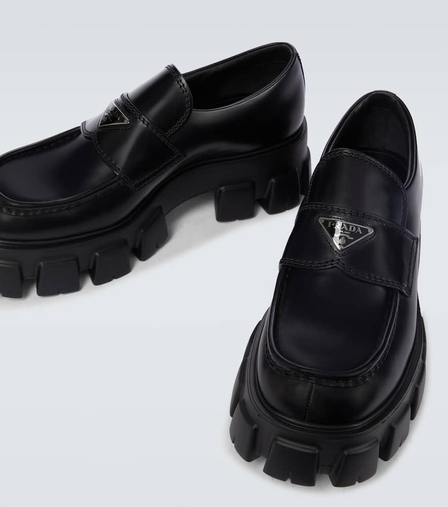 Prada Monolith leather loafers