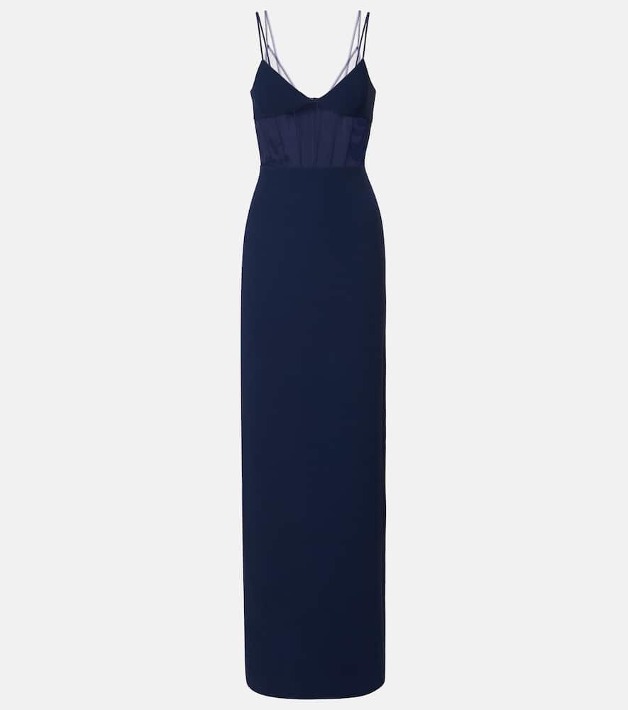 Tulle-trimmed bustier dress