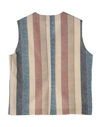 Kid Boy Tailored Vest Sand Size 16 Linen, Cotton