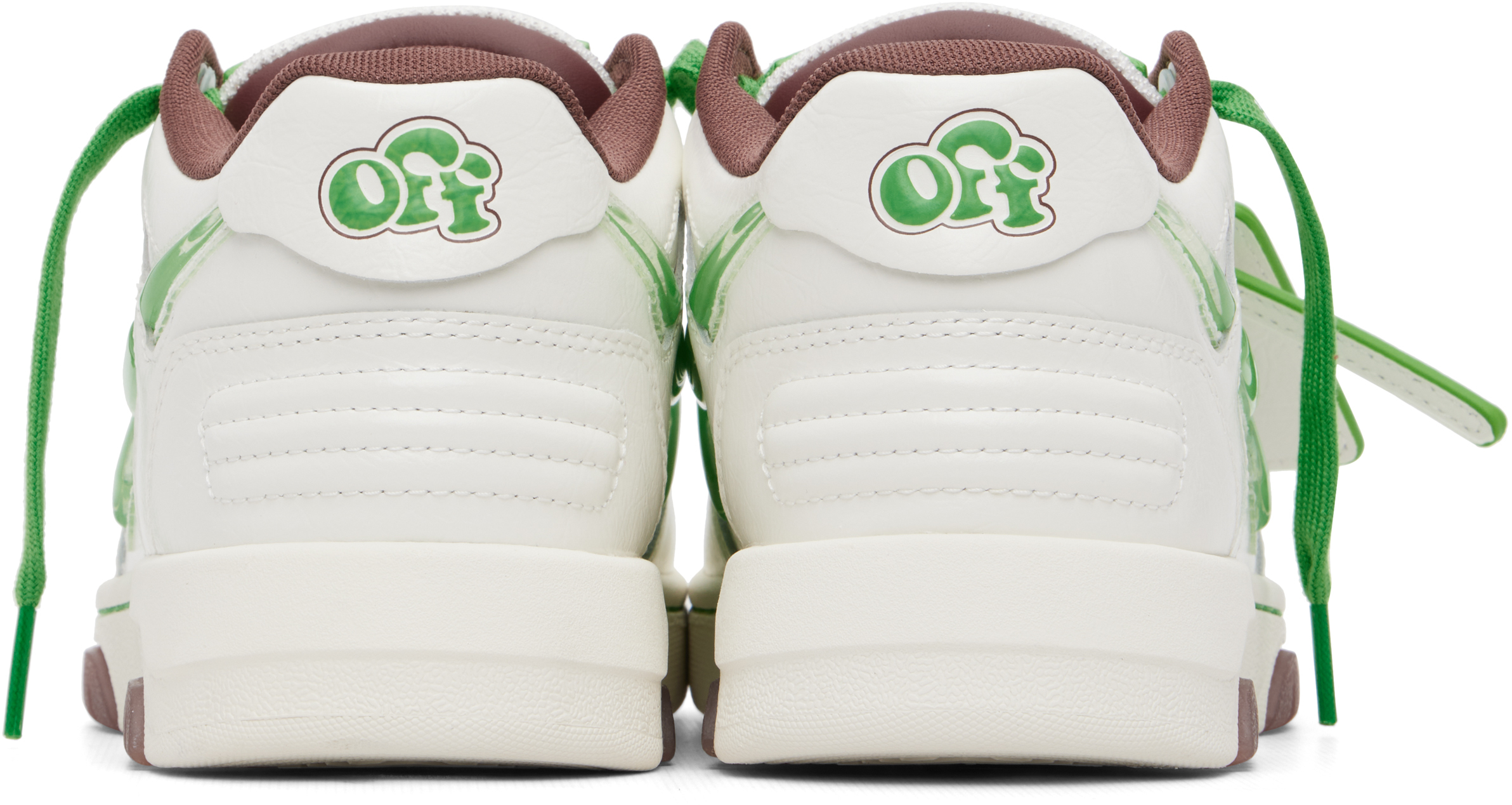 White 'Out Of Office' Bubble Arrow Sneakers