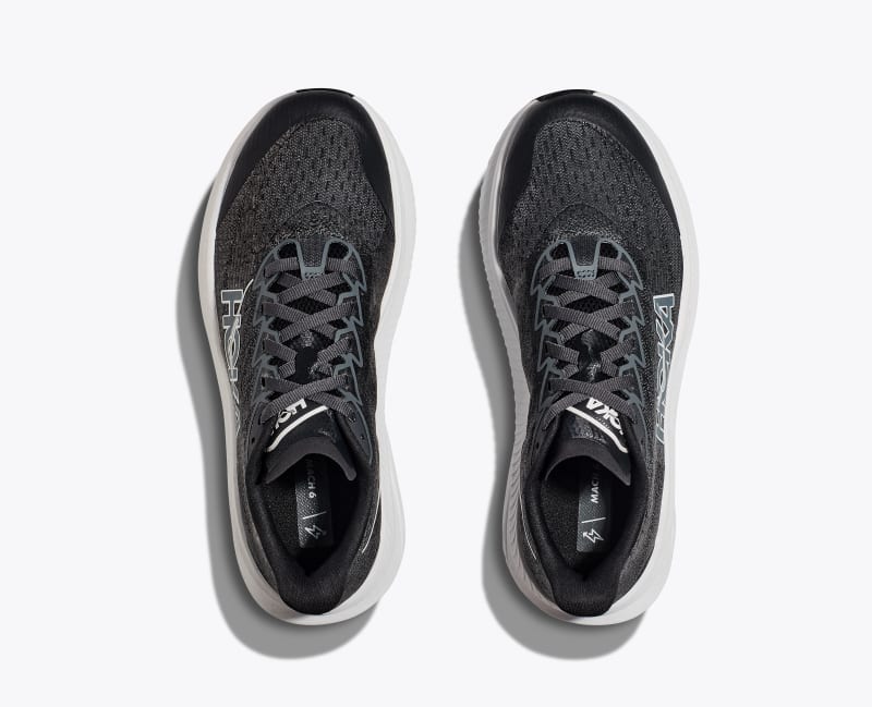 HOKA Mach 6 Shoes in Black/White