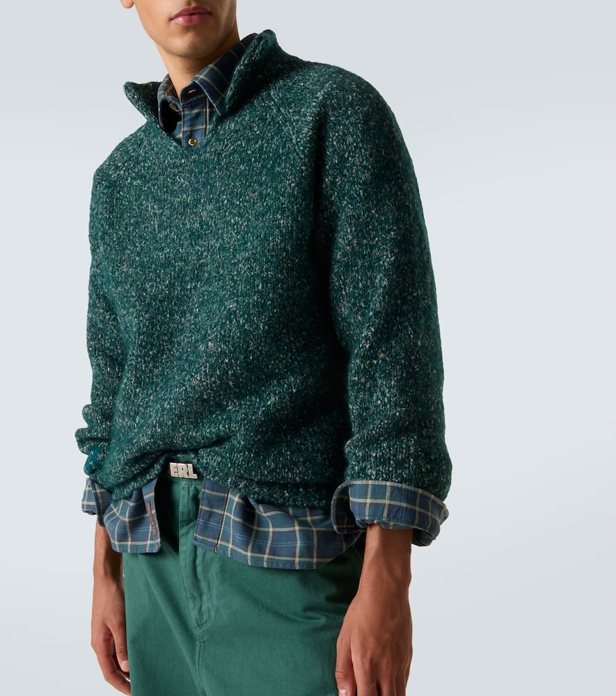 Alpaca, wool, and cotton-blend sweater