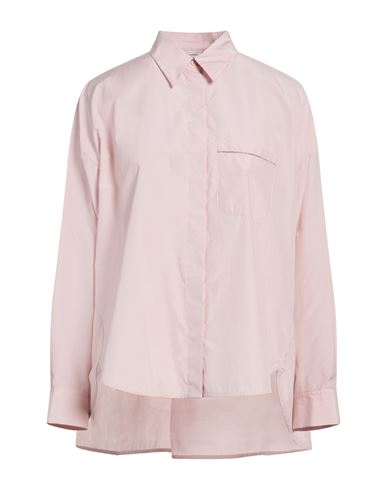 Woman Shirt Pink Size 6 Cotton, Polyester