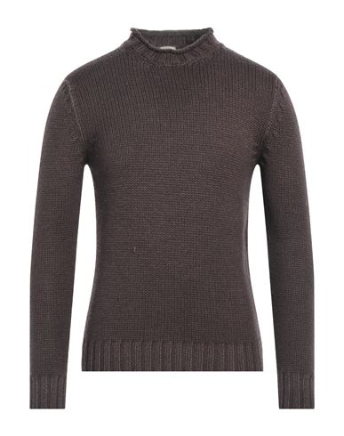 H953 Man Turtleneck Dark brown Size 44 Merino Wool