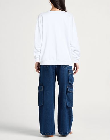 Woman Sweatshirt White Size S Cotton, Polyester