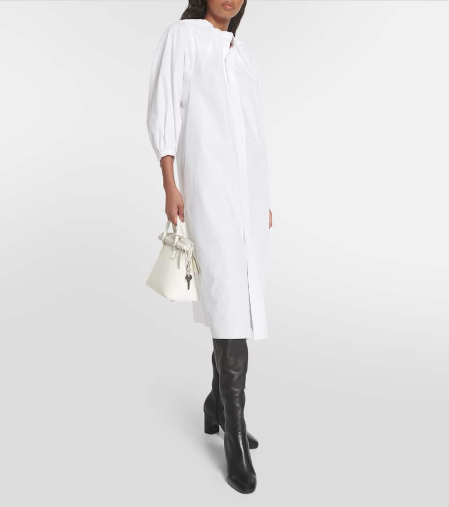 Cotton poplin midi dress
