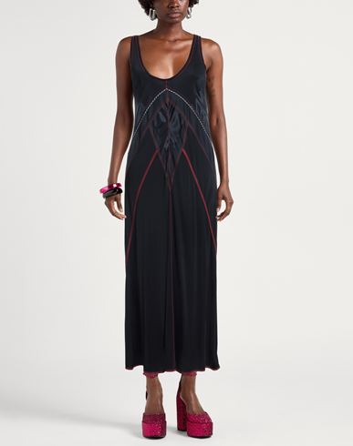 Diesel Black Gold Woman Maxi dress Black Size M Rayon