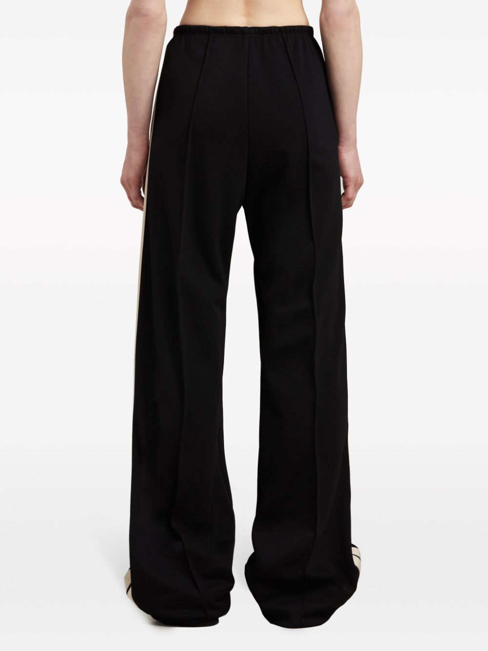 Side-stripe track pants - Black