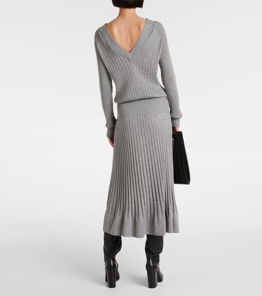 Eden wool-blend midi dress