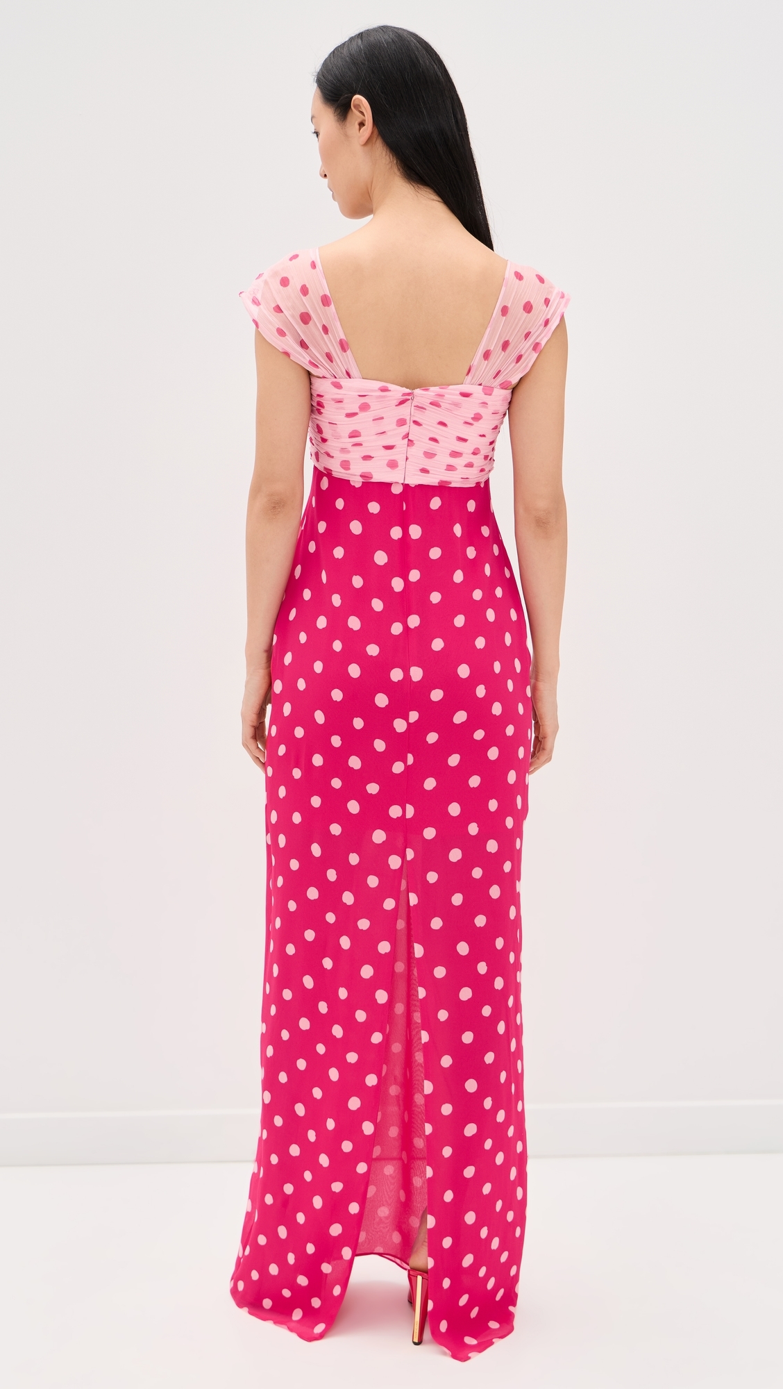 Chani Long Dress Polka Strawberry