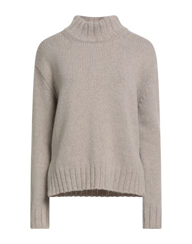 Woman Turtleneck Beige Size 2 Baby alpaca wool, Merino Wool