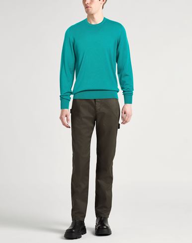 Man Sweater Emerald green Size 38 Merino Wool