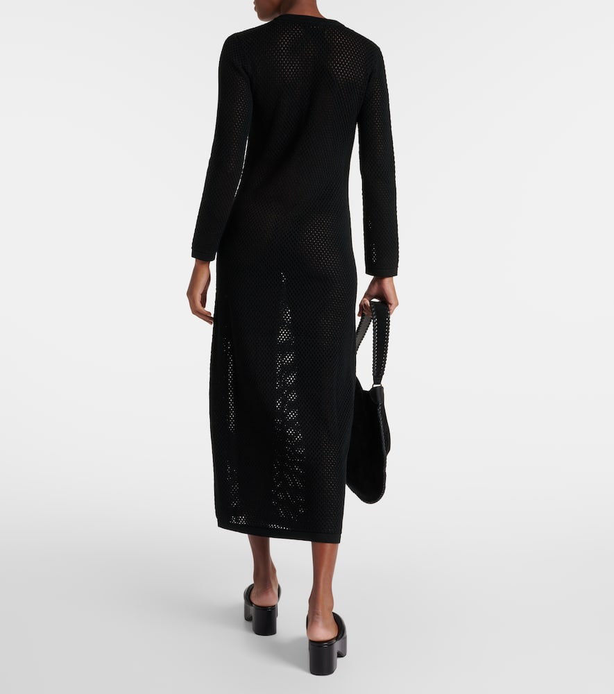 Zera open-knit cotton maxi dress