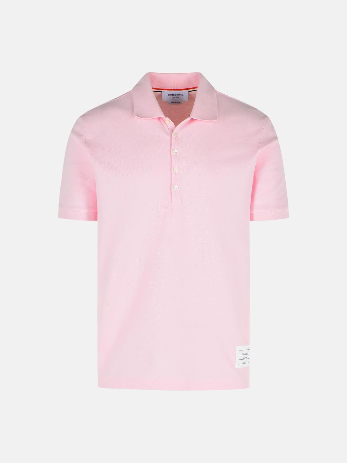 Pink Cotton Polo Shirt