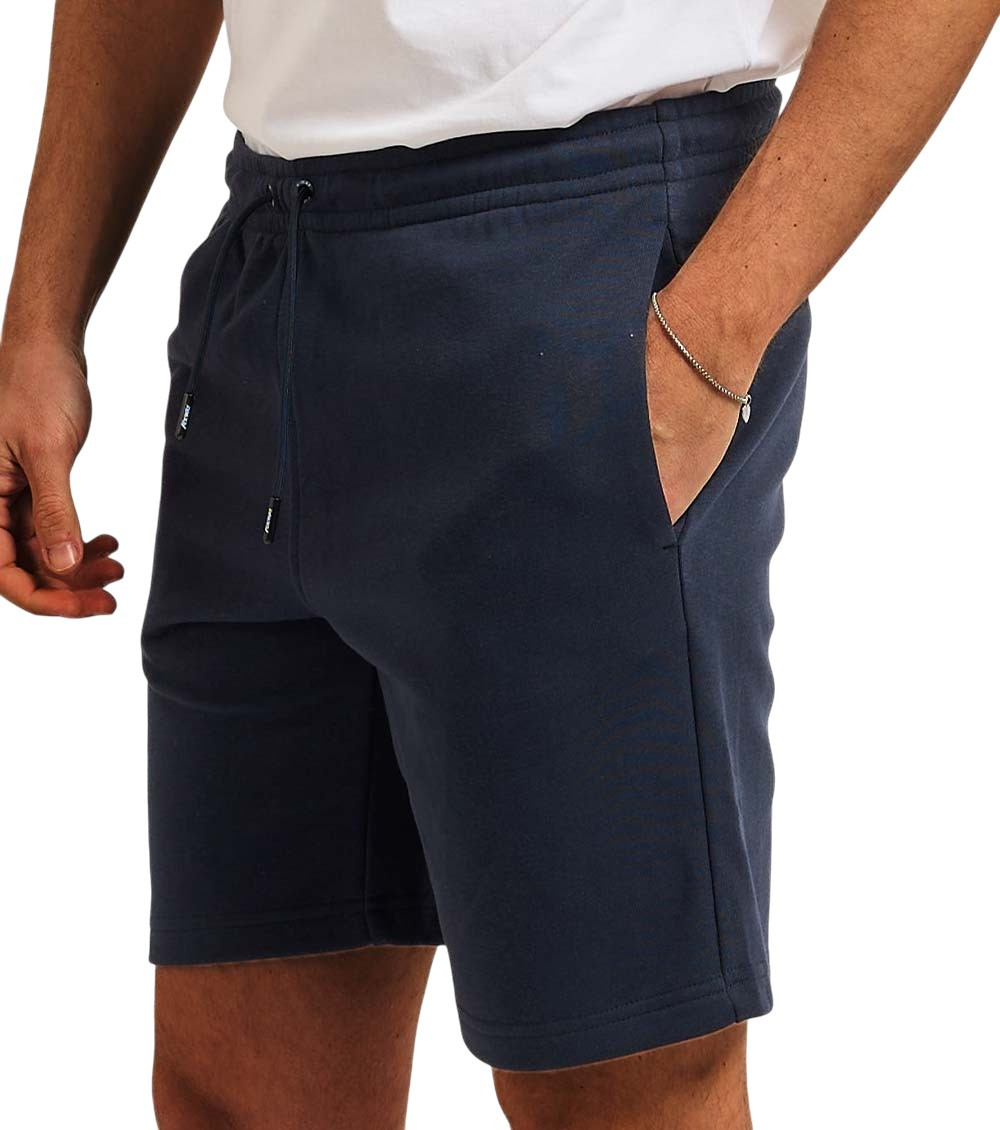 Navy Blue Solid Shorts