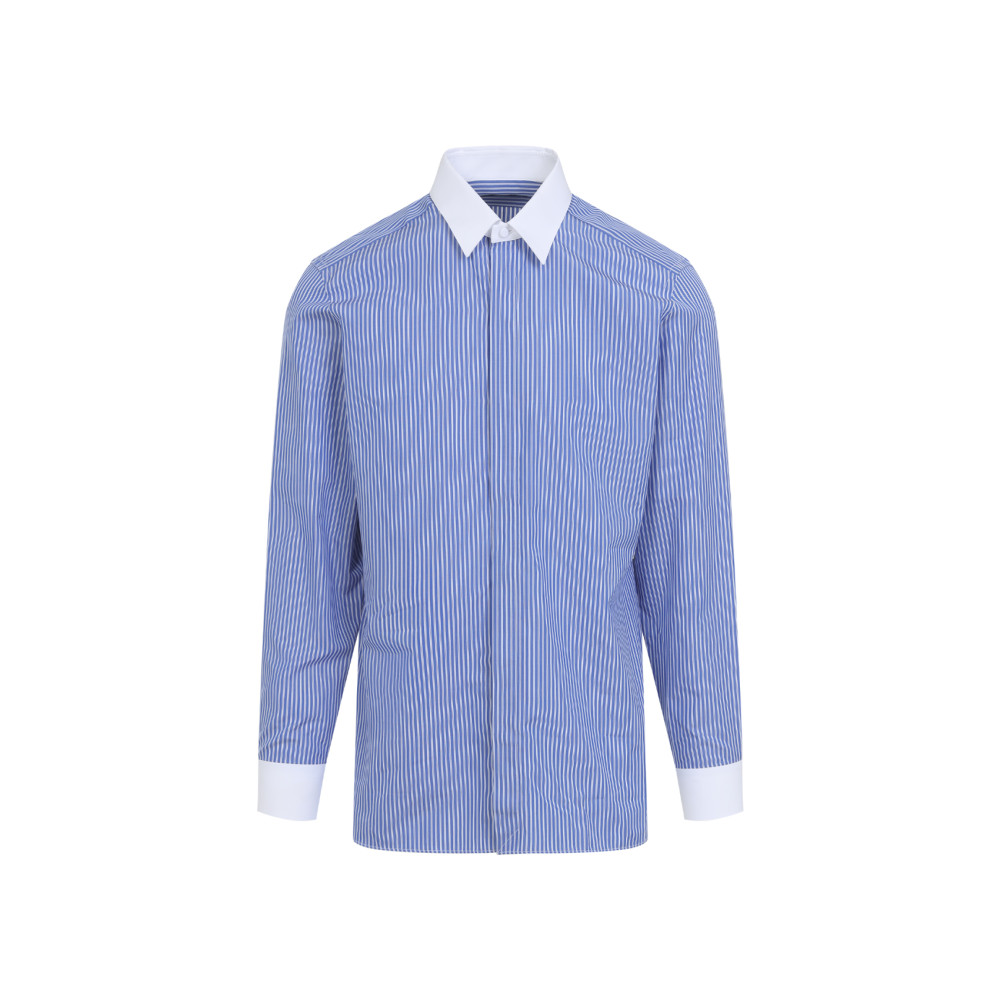 Blue Regular Stripes Shirt
