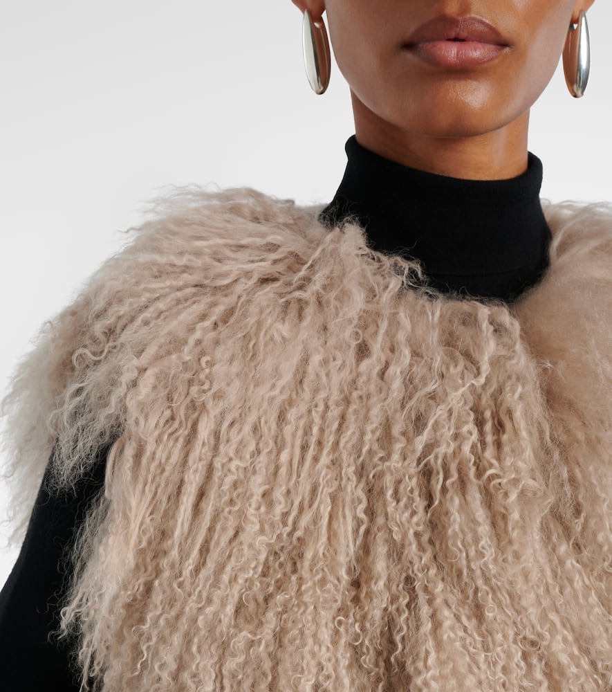 Shearling gilet