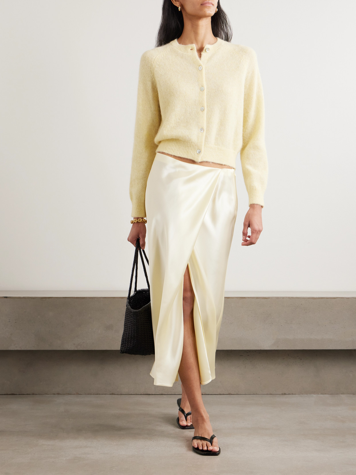 Petra Knitted Cardigan - Yellow