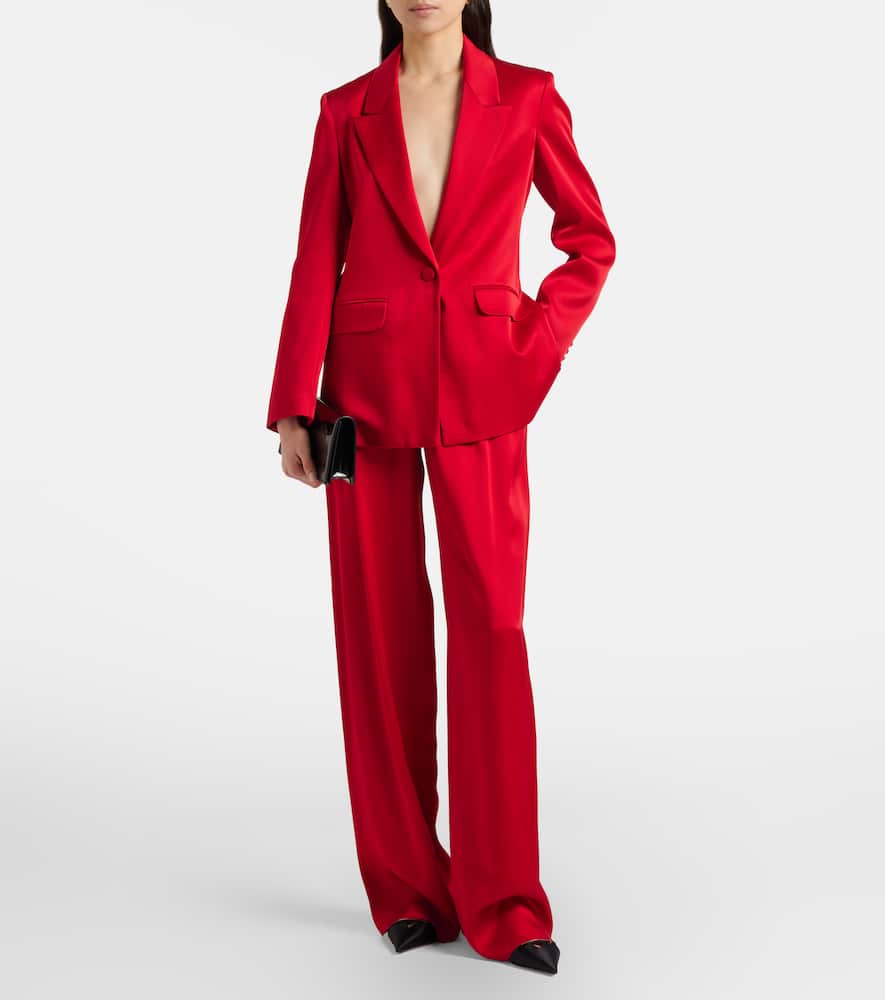 Satin crêpe blazer