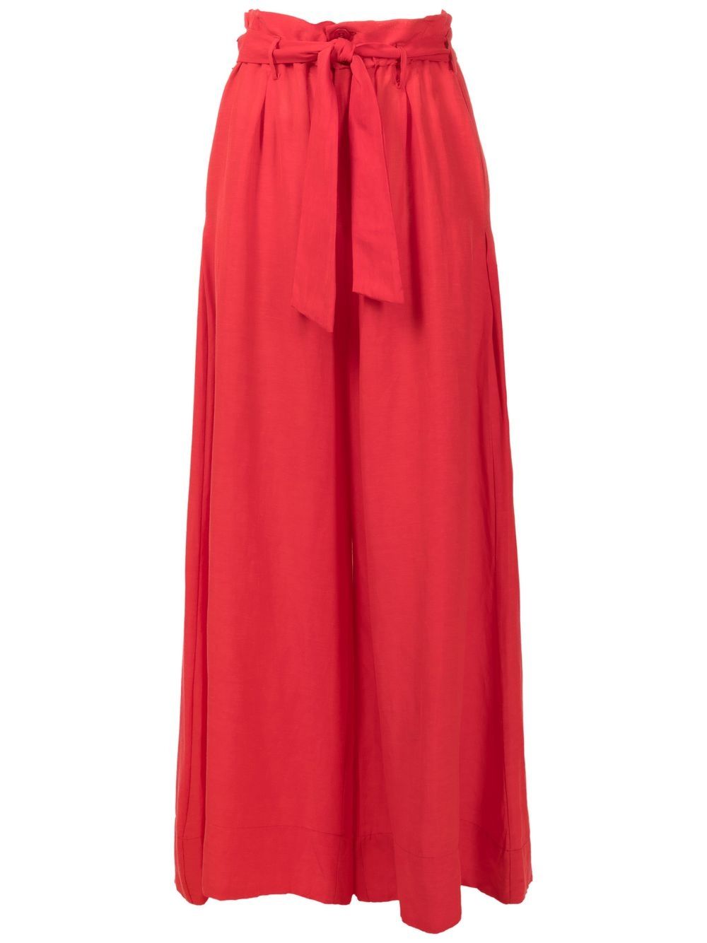 Paperbag-waist palazzo trousers - Orange