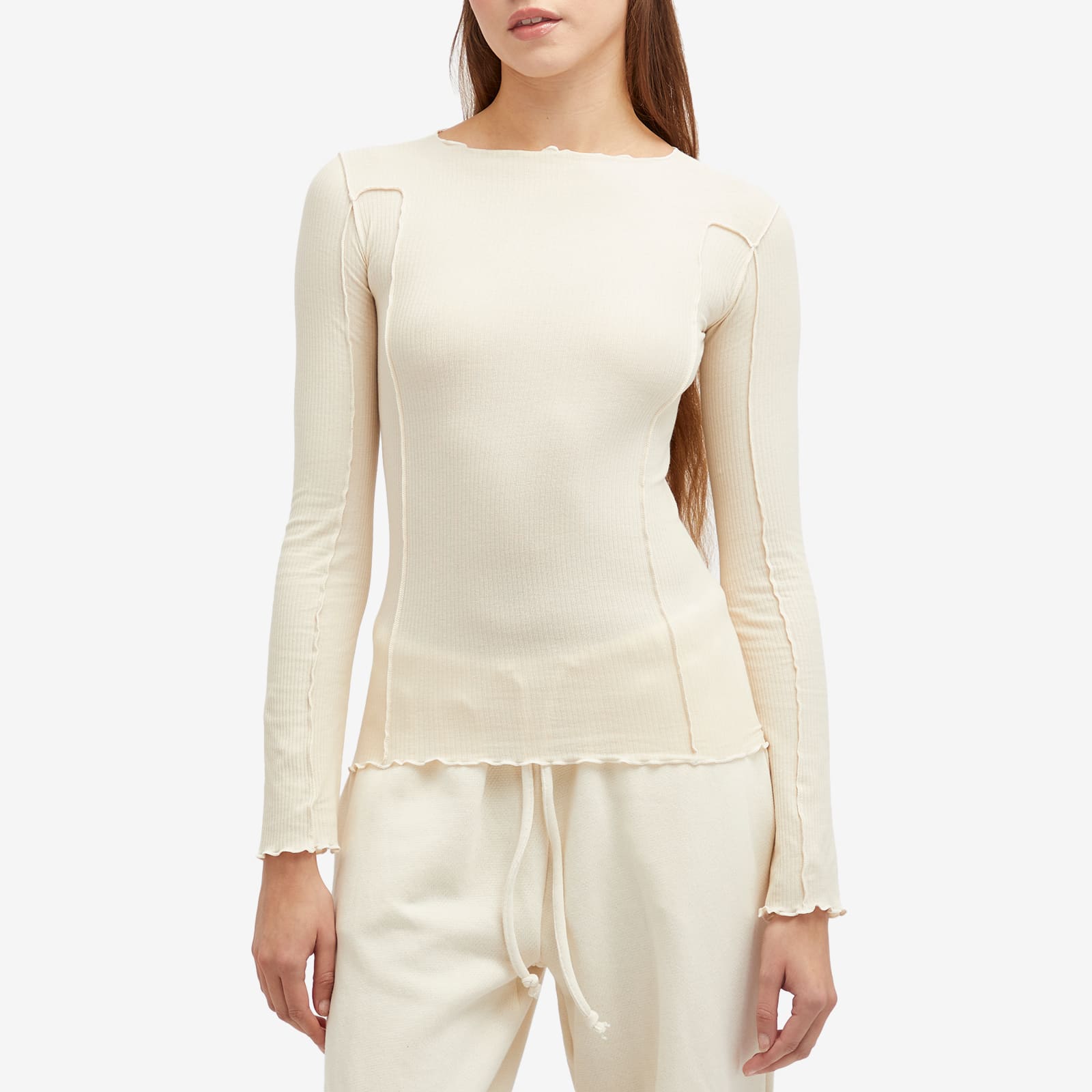 Women's Omato Long Sleeve Top in Off White