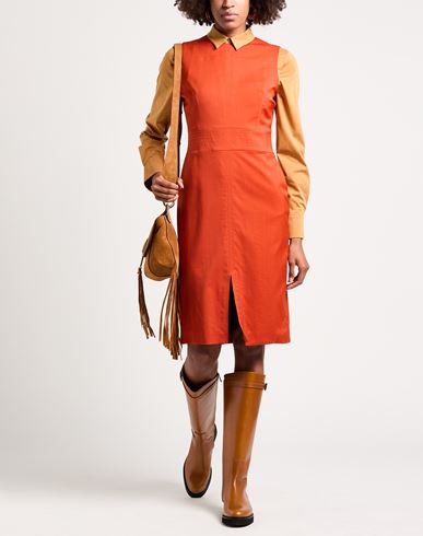 Woman Midi dress Rust Size 4 Cashmere