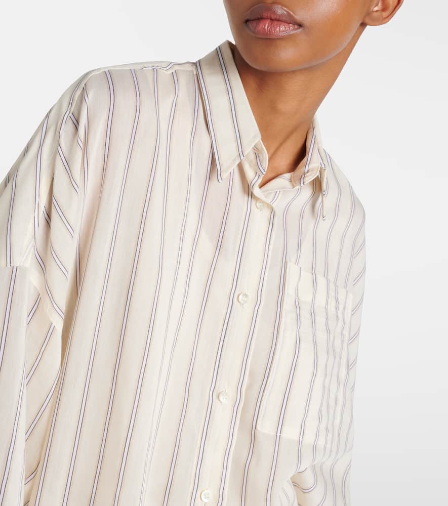 Striped cotton and silk shirt
