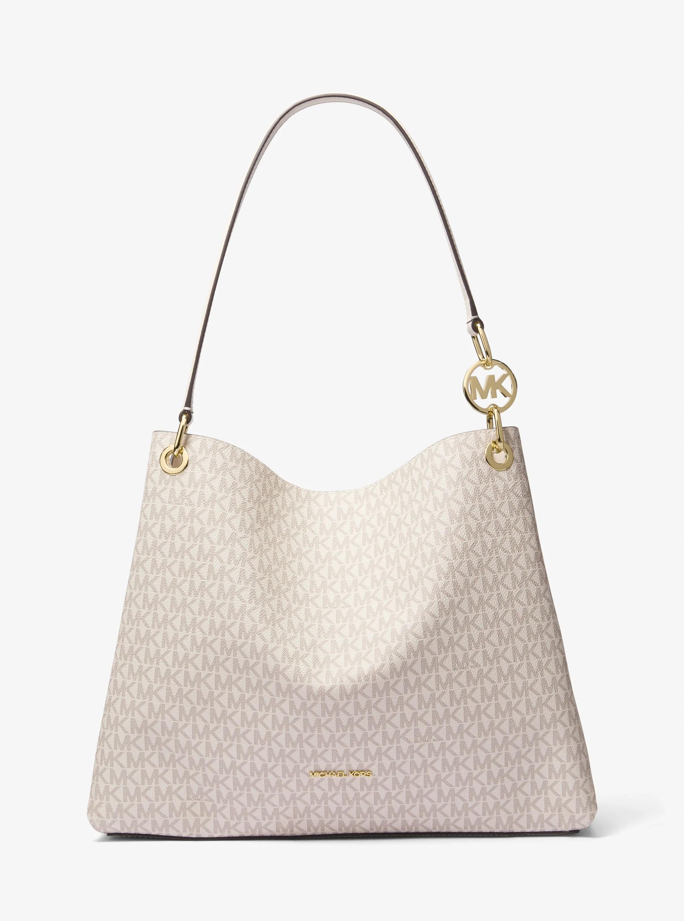 Christina Large Signature Logo Shoulder Bag in Natural - One Size