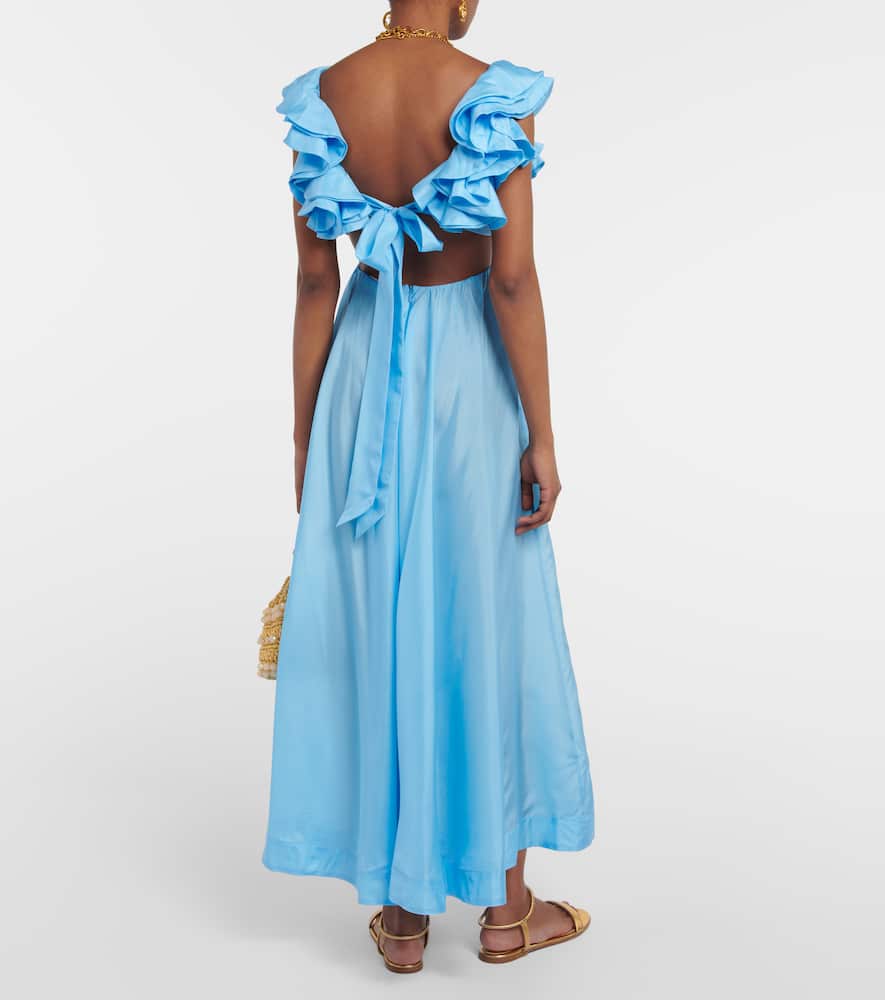 Zimmermann Halcyon cutout silk maxi dress