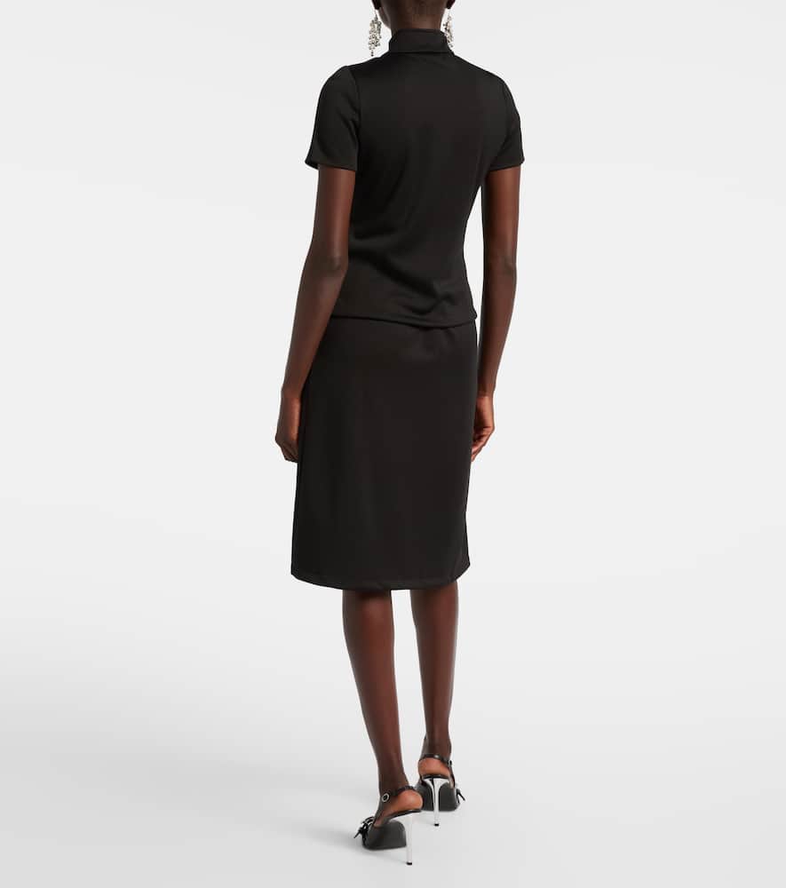 Courrèges Interlock logo zip-up jersey top
