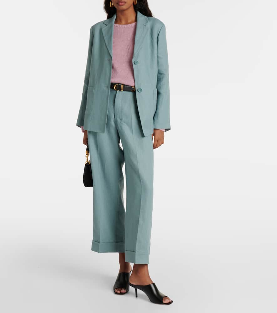 Socrates single-breasted linen blazer