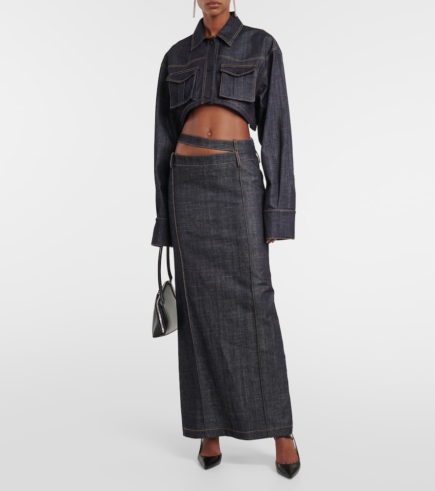 Gudari cropped denim blazer