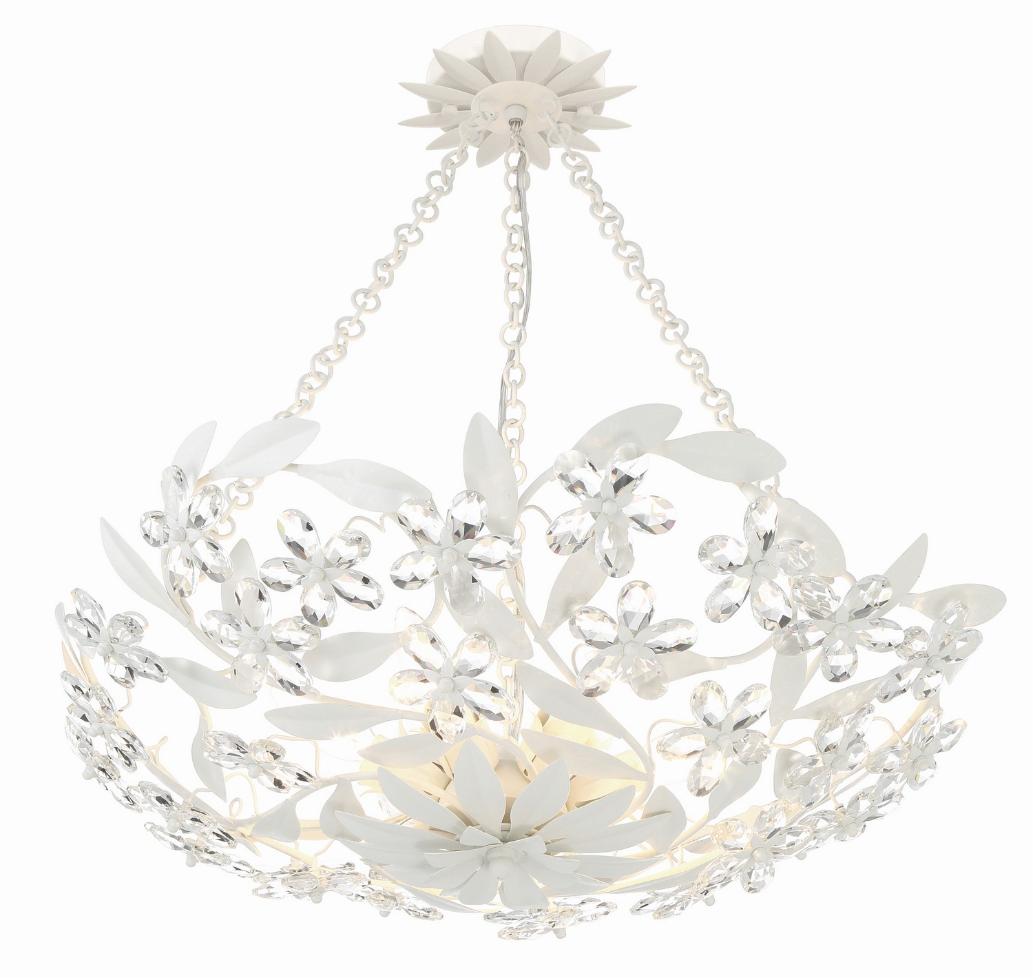 Marselle 6-Light Semi-Flush Mount in Matte White