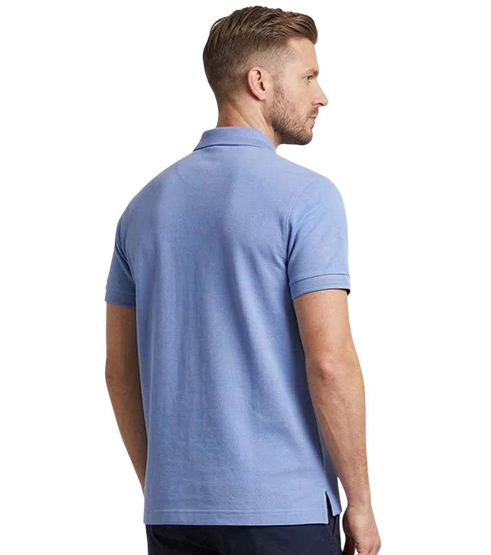 Cerulean Blue Piquet Polo Shirt