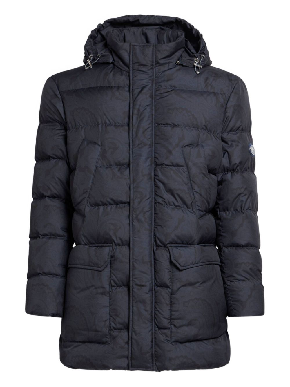 Quilted hooded puffer jacket - Black