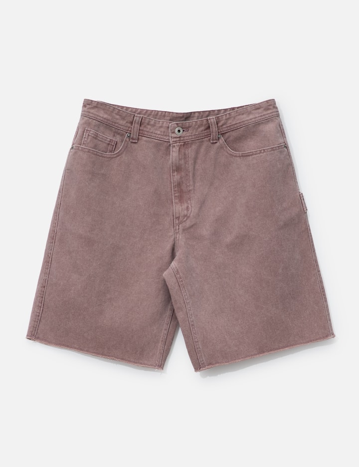 Washed Cutoff Denim Shorts